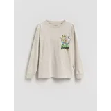 BOYS` T-SHIRT - svijetlo siva