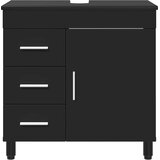  Kupaonski Lavabo - Umivaonik s sudoperom s ladicama Crna 60 x 35 x 60 cm | shoptok.hr