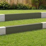 Profil za rubove vrta 2 kom. 100 x 20 x 15 cm Čelik - Maslinastozelena 100 x 20 x 15 cm 2 | shoptok.hr