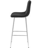  POZZA stolac - crni baršun / kromirane noge x 2 | shoptok.hr