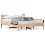 Maison Chic Posteljni okvir - Dvoposteljna postelja - Zakonska postelja brez vzmetnice 150x200 cm trdna borovina-J10944, (21765988) | Shoptok.si
