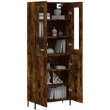  Visoka komoda dimljeni hrast 69,5x34x180 cm konstruiranog drva | shoptok.hr