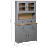 Panama Visoka komoda od borovine siva 93x40,5x180 cm asortiman | shoptok.hr