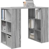 vidaXL Kotna miza Siva Sonoma Iverna plošča Srednja Kotna miza | Shoptok.si