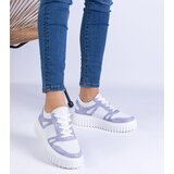 Gemre Purple lace-up sneakers on a chunky sole Lusinda | Shoptok.si