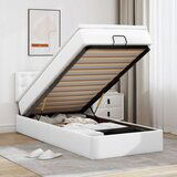 VidaXL Okvir kreveta s madracem čisto bijela 100x200cm umjetna koža VidaXL Okvir kreveta s madracem čisto bijela 100x200cm umjetna koža Slike