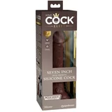 King Cock Elite 7- pripenjalni, realistični dildo (18 cm) - rjav
