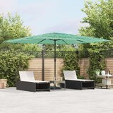 vidaXL Vrtni suncobran s drvenim stupom zeleni 388x388x248 cm | shoptok.hr