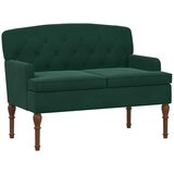  Ljubavni kauč s gumbima Tamnozelena 111 x 65 x 79 cm Baršun | Eponuda.com