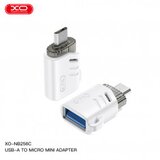 XO NB256E Otg adapter mini Usb u micro beli u