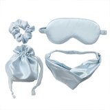 INF 4-delni komplet svilene spalne maske za oči za vrhunsko udobje Blue, (21540270) | Shoptok.si