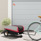 vidaXL Prikolica za bicikl crno-crvena 30 kg željezna | shoptok.hr