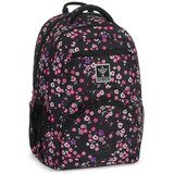 Ars Una Pearl Blossom Black cvetlični ergonomski šolski nahrbtnik, 33x45x24cm | Shoptok.si