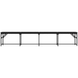  Blagovaonska klupa crna 248 x 32 x 45 cm čelik i umjetna koža | shoptok.hr
