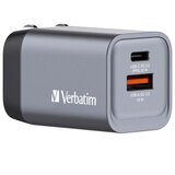  PUNJAČ PUTNI ZA MOBITELE I TABLETE GAN 1XUSB-C/PD 35W/1XUSB-A QC 3.0 (EU/UK/US) VERBATIM 32200 | shoptok.hr