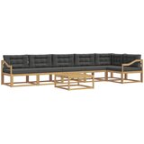 Set vanjskih sofa 7 kom. Bijela i antracit Poliester | shoptok.hr