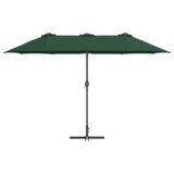  Vrtni dežnik Zelena 370 x 197 x 239 cm Poliester in aluminij, (5000160781) | Shoptok.si