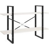 Ormarić za knjige s 2 razine bijeli 100x30x70 cm od borovine | shoptok.hr