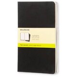 Moleskine Notes Cahier LG, Mek povez, Prazan, 3 komada, Crni Cene