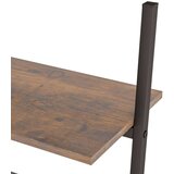 vidaXL 4-nadstropni prislonski regal temno rjav in črn 64x34x150,5 cm | Shoptok.si