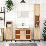 vidaXL Kopalniška omarica sonoma hrast 80x33x60 cm inženirski les Cene