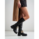SHELOVET Black women's boots on a thick sole made of eco leather Cijene
