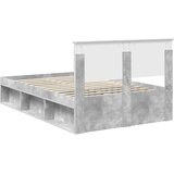  Krevetna konstrukcija Beton 120 x 190 cm Čvrsto borovo drvo | shoptok.hr