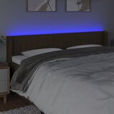  LED uzglavlje tamnosmeđe 203x16x78/88 cm od tkanine | shoptok.hr