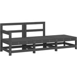 Maison Chic Seti vrtnega pohištva - Vrtna garnitura - Vrtni pohištvo set 3-delna siva trdna borovina, (21811127) | Shoptok.si
