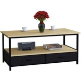MID.YOU Klubska Miza Flonila, Barva Hrasta, Črna | Shoptok.si