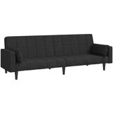 Maison Chic kavč - Sofa - Kanape dvosed z ležiščem in dvema blazinama črno blago, (21727338) Cene
