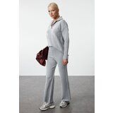 Trendyol Stone Polo Collar Soft Texture Knitwear Bottom-Top Set | Shoptok.si