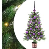 vidaXL Božično drevo med 150 LED z stojalom Zelena 90 cm PE | Shoptok.si