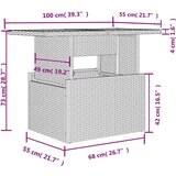  11-dijelni set vrtnih sofa od poliratana s jastucima smeđi | shoptok.hr