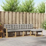  Set vanjskih sofa 5 pcs Bijela i svjetlosiva | shoptok.hr