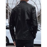 DStreet Kurtka męska skórzana czarna | Shoptok.si