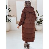 DStreet Kurtka damska zimowa długa pikowana COZYSEASON brązowa | shoptok.hr