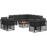  Zunanja garnitura za sedenje 12 pcs Črna in Temno siva, (5000272241) | Shoptok.si