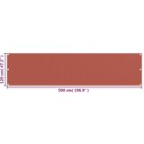 Balkonski zastor boja cigle 120 x 500 cm HDPE | Eponuda.ba