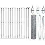 vidaXL Set ograj Set 2 Pocinkano jeklo 25 x 0.5 m Trdo | Shoptok.si