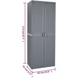  Vrtni ormarić za pohranu sivi 65 x 45 x 172 cm PP ratan | shoptok.hr