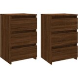  Noćni ormarići 2 kom smeđi hrast 40x35x62 5cm konstruirano drvo | shoptok.hr