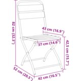 vidaXL Zložljive vrtne stole 2 kosa Antracit 42x52x82 cm Prašno lakirano jeklo | Shoptok.si