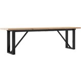  The Living Store Klubska mizica O okvir 160x40x45,5cm trdna borovina lito železo - Klubska Mizica, (21496169) | Shoptok.si