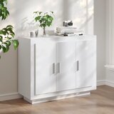  Komoda bijela 92 x 35 x 75 cm od konstruiranog drva | shoptok.hr