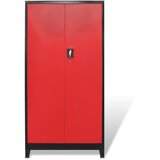  Ormar za Alat s 2 Vrata Čelični 90x40x180 cm Crno-Crveni | shoptok.hr