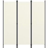 vidaXL Paravan 3-delni kremno bel 150x180 cm Cene