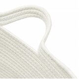  Košara za rublje sivo-bijela Ø 60 x 36 cm pamučna | Eponuda.com