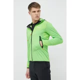 Salewa Športni pulover Agner Hybrid moški, zelena barva, s kapuco