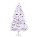  Umjetno božićno drvce s nogom Bijela 210 cm PVC i čelik | shoptok.hr